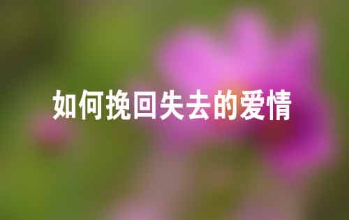 分手后如何挽回失去的爱情? 分手后如何挽回失去的爱情?